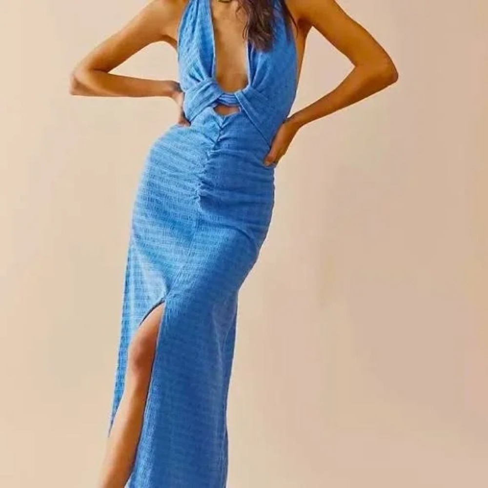 Free People Nya Blue Maxi Summer Dress